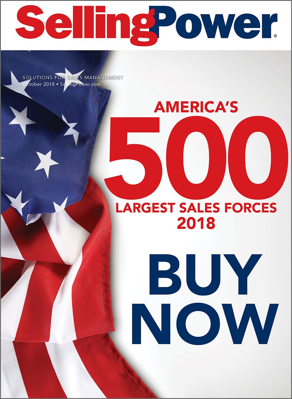 Cover image of the Selling Power 2018 Largest Sales Forces in America annual ranking