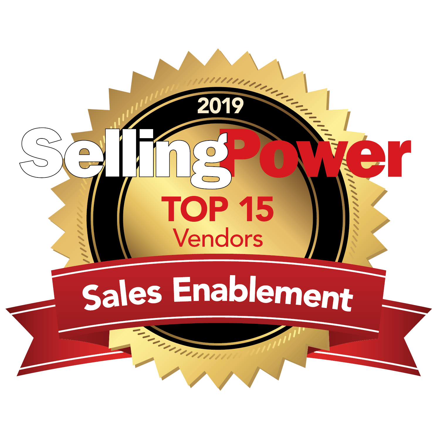 Logo for the Selling Power Top Sales Enablement Vendors in 2019