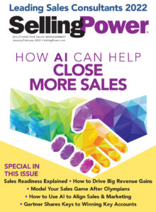 Cover of Selling Power magazine's January/February 2022 Issue