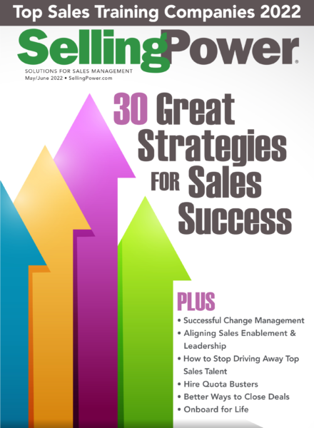 Cover of Selling Power magazine's May/June 2022 Issue