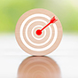 A red arrow hits the bullseye of a target.