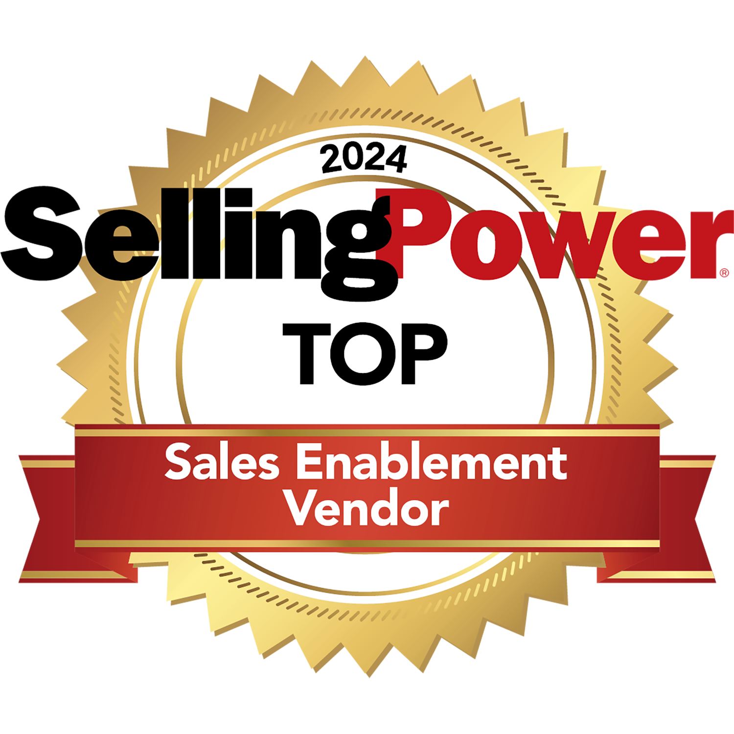 Logo for the Selling Power Top Sales Enablement Vendors in 2024