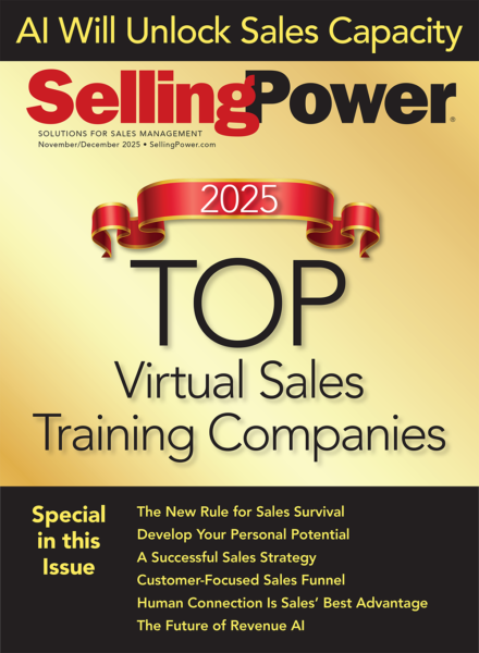 Cover of Selling Power magazine's November/December 2025 Issue